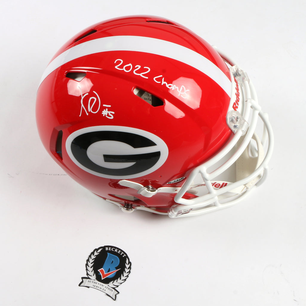 Kelee Ringo Signed Full Size Helmet Speed Authentic Georgia Bulldogs