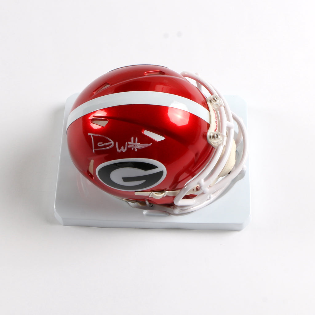 Darnell Washington Signed Mini Helmet Flash Georgia Bulldogs