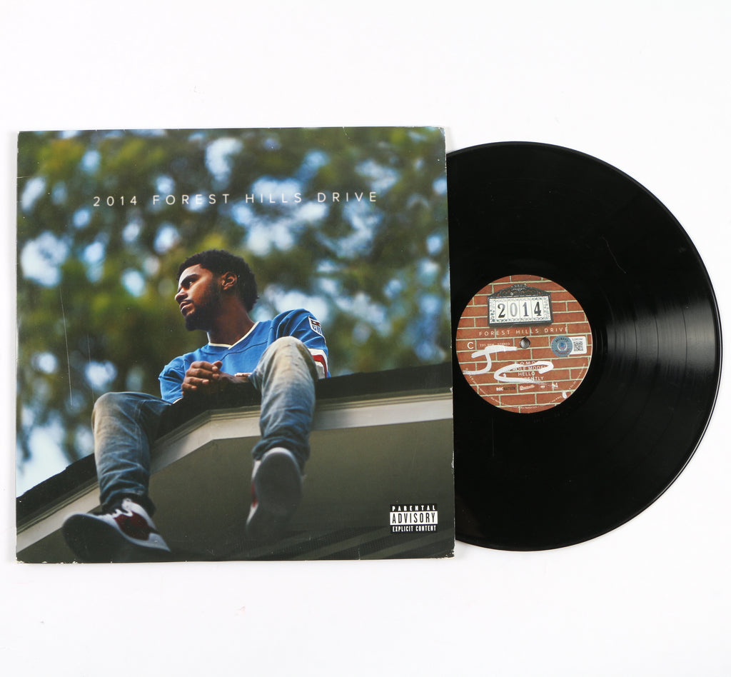 J Cole Signed Vinyl Record 2014 Forest Hills Drive J Cole Auto Beckett