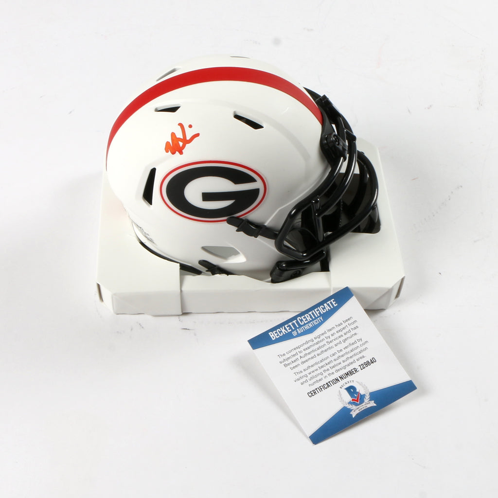 George Pickens Signed Mini Helmet Lunar Eclipse Authentic Georgia Bulldogs